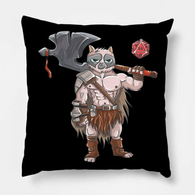 DND Barbarian Pillow by Bingeprints