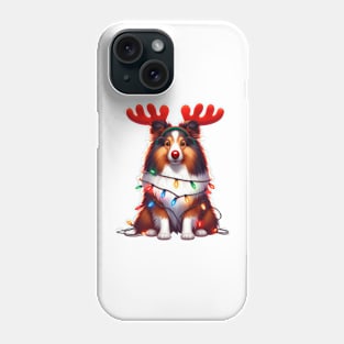 Christmas Red Nose Shetland Sheepdog Phone Case