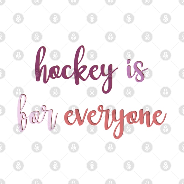 hockey is for everyone - lesbian flag by cartershart