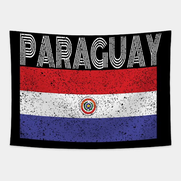 Paraguay Vintage Flag Paraguayan Retro Country Gift Tapestry by Grabitees