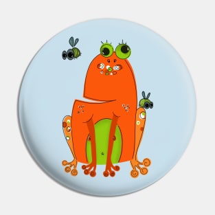 Lazy frog Pin