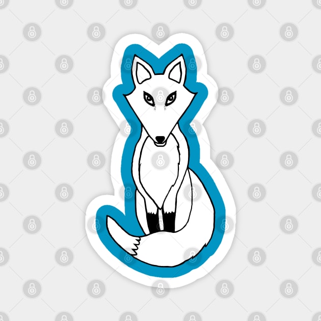 White Fox Magnet by BlakCircleGirl