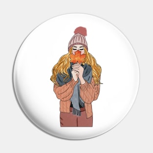 Fall girl Pin