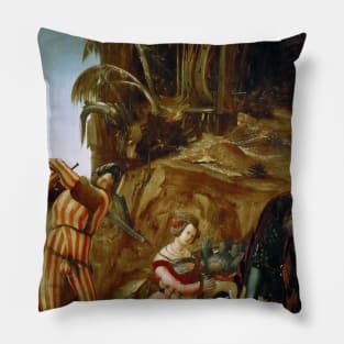 Beheading of Saint Catherine by Albrecht Altdorfer Pillow