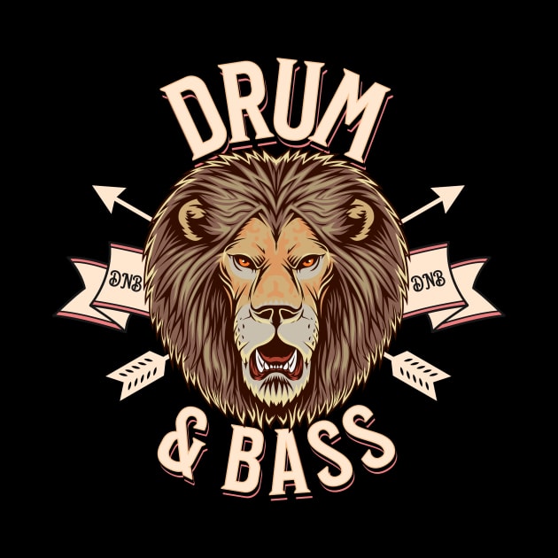 DRUM AND BASS - Lion Face by DISCOTHREADZ 