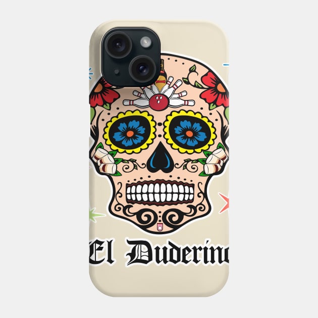 El Duderino Sugar Skull Phone Case by BoxDugArt