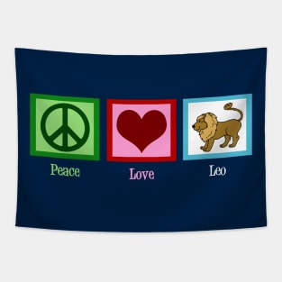 Peace Love Leo Tapestry