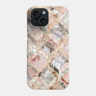 Rose Marble Moroccan Tile Pattern Phone Case