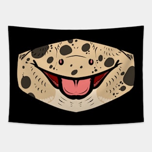 Super Dalmatian Crested Gecko Mask Tapestry