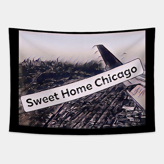 Chicago Skyline Tapestry by Kitta’s Shop