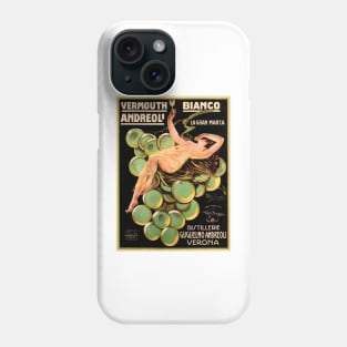 VERMOUTH WINE Bianco Andreoli Verona Vintage Italian Liqueur Advertisement Phone Case