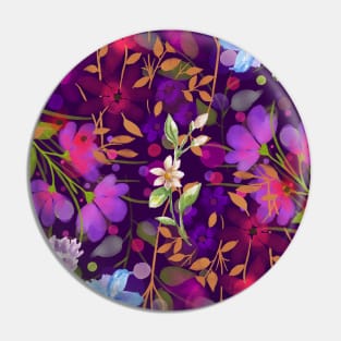 Hello spring. Colorful Flower pattern Pin