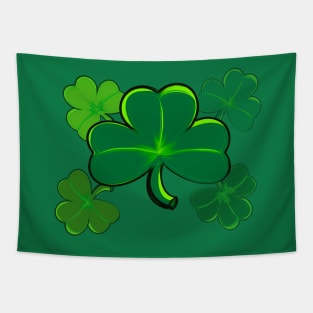 Clover pattern Shamrock - green three leaf clover shamrock. Irish gifts 2022 Tapestry