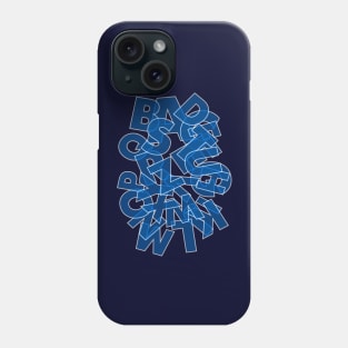 Simple blue font Phone Case