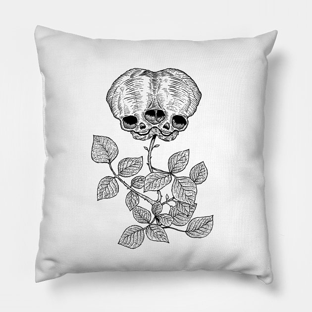 Conjoined Rose Twins Pillow by LadyMorgan