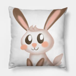 Cute Rabbit Drawing Pillow