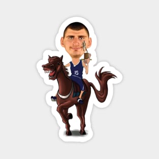 Caricature of Nikola Jokic Magnet