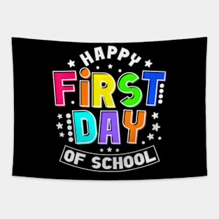 Happy First Day Of School 1St Day Back To School Teacher Tapestry