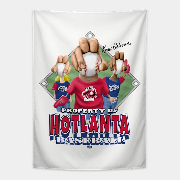 Knucklehead for Hotlanta Baseball Tapestry by MudgeSportswear