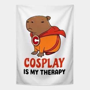 Cosplay is my therapy Capybara Superhero Tapestry