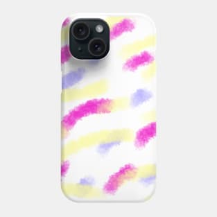 Yellow pink blue watercolor abstract art design Phone Case