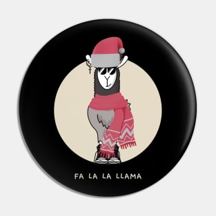 Fa la la llama funny christmas llama design Pin