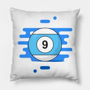 Blue Billiard Ball Pillow