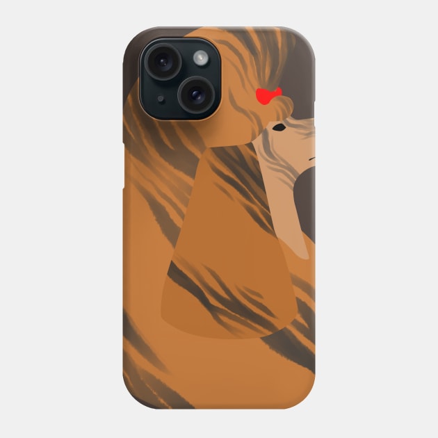 SimpliciTee Poodle - Brindle Phone Case by Larthan