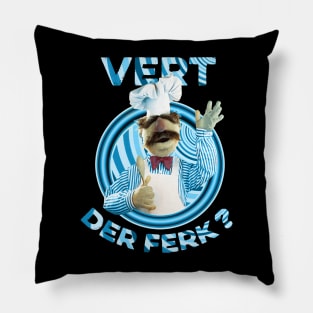 vert der ferk retro style Pillow