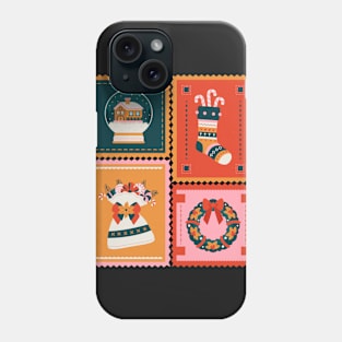 Christmas stamps 3 Phone Case