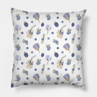 Vintage flowers and herbs Pillow