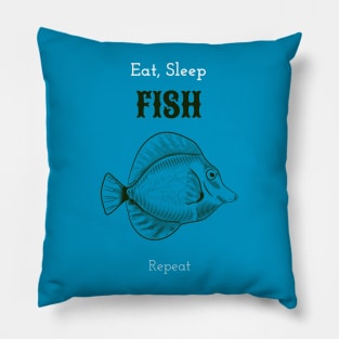 Eat, Sleep, Fish, Repeat Fishing Pillow