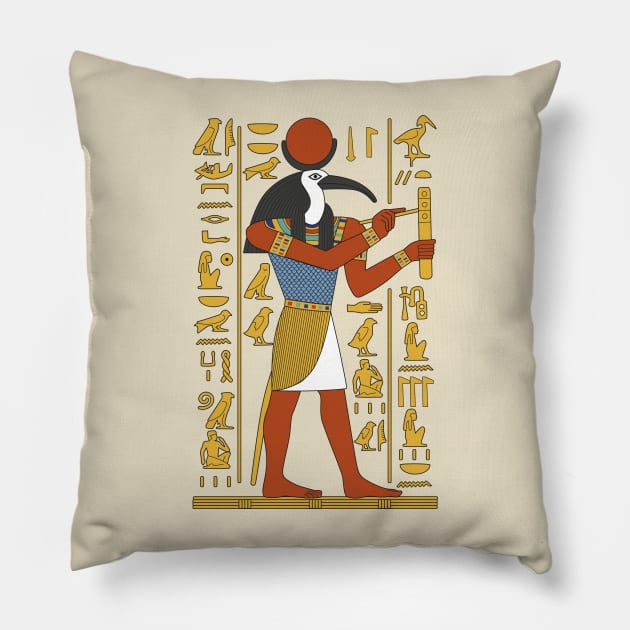 THOTH god of Wisdom Pillow by Tiro1Linea