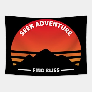 Seek Adventure, Find Bliss Backpacking Tapestry