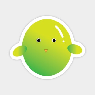 cute green baby bird doodle drawing Magnet