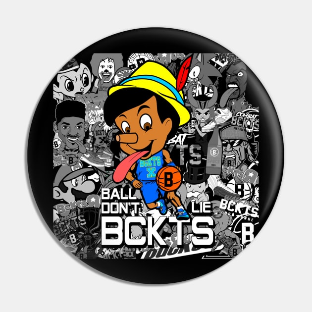 Bckts Cltr Basketball Pin by BucketsCulture