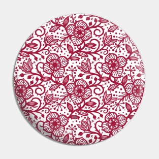 Bold Floral Pattern Pin