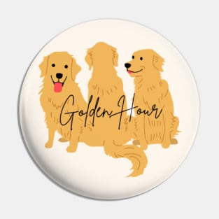 Golden (retriever) Hour Pin