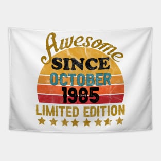 Awesome Since October 1985 36 Year Old 36th Birthday gift T-Shirt Tapestry