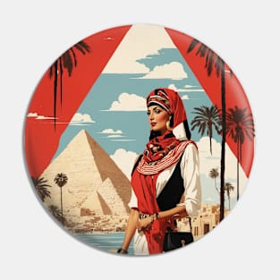 shubra el kheima Egypt Vintage Poster Tourism Pin