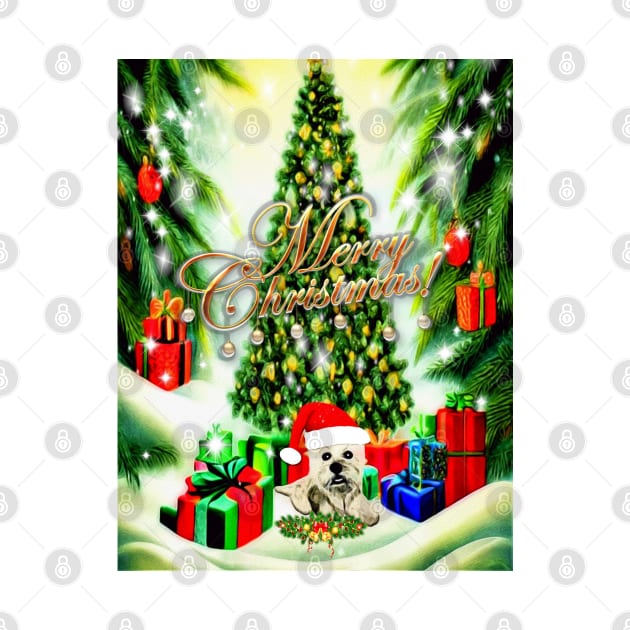 Cute Scottish Terrier Christmas Greeting by KC Morcom aka KCM Gems n Bling aka KCM Inspirations