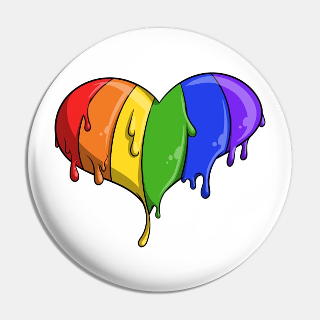 LGBTQ Dripping Heart Pin by GCS Designs