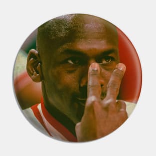 Two fingers Michael Jordan Vintage Pin