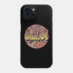 Graphic Proud M.I.A Name Flower Birthday 70s 80s 90s Vintage Styles Phone Case