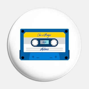 Like a Prayer Classic Blue Cassette Pin