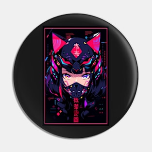 Anime Cat Girl | Quality Anime Design | Chibi Cat Girl Miaw | Manga Anime Art Pin