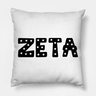 Zeta Star Letters Pillow