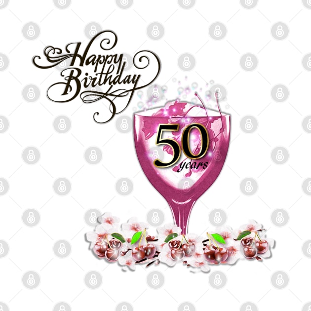 50th Birthday Greeting by KC Morcom aka KCM Gems n Bling aka KCM Inspirations