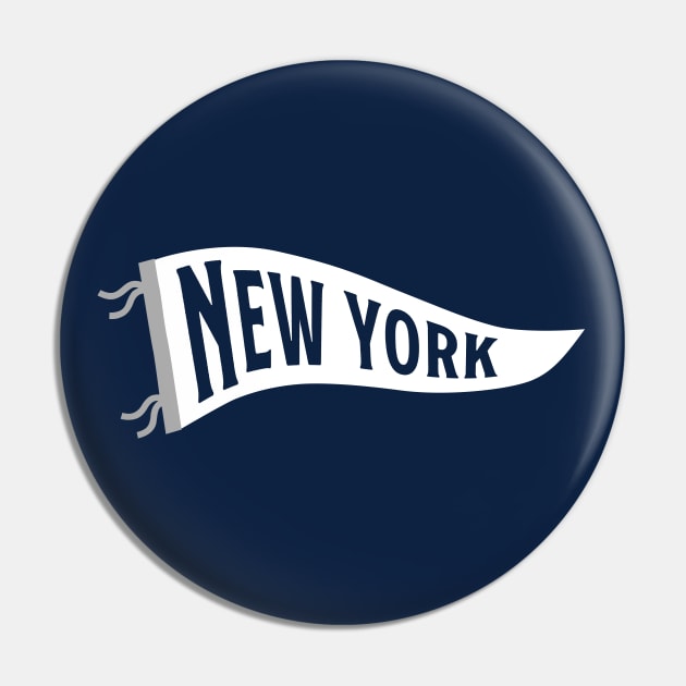 New York Pennant - Navy 1 Pin by KFig21