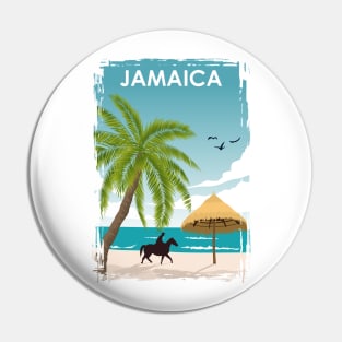 Jamaica Travel Poster Pin